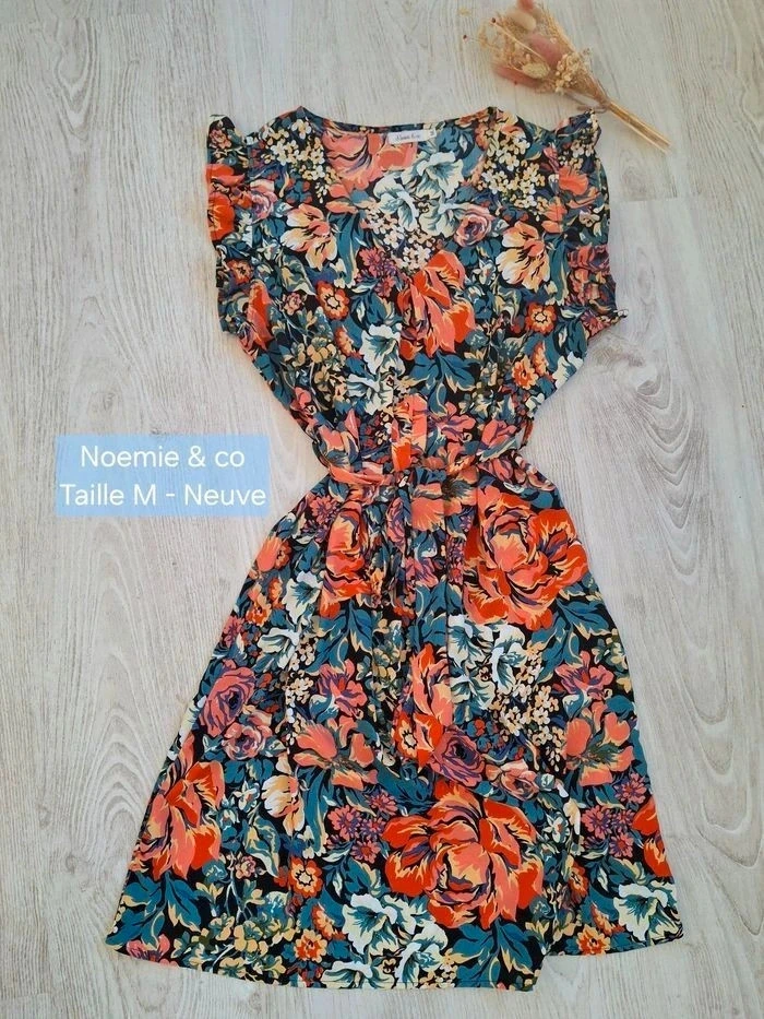🌸 Precioso vestido de mujer con flores multicolores Noémie & Co Talla M - NUEVO – photo 2